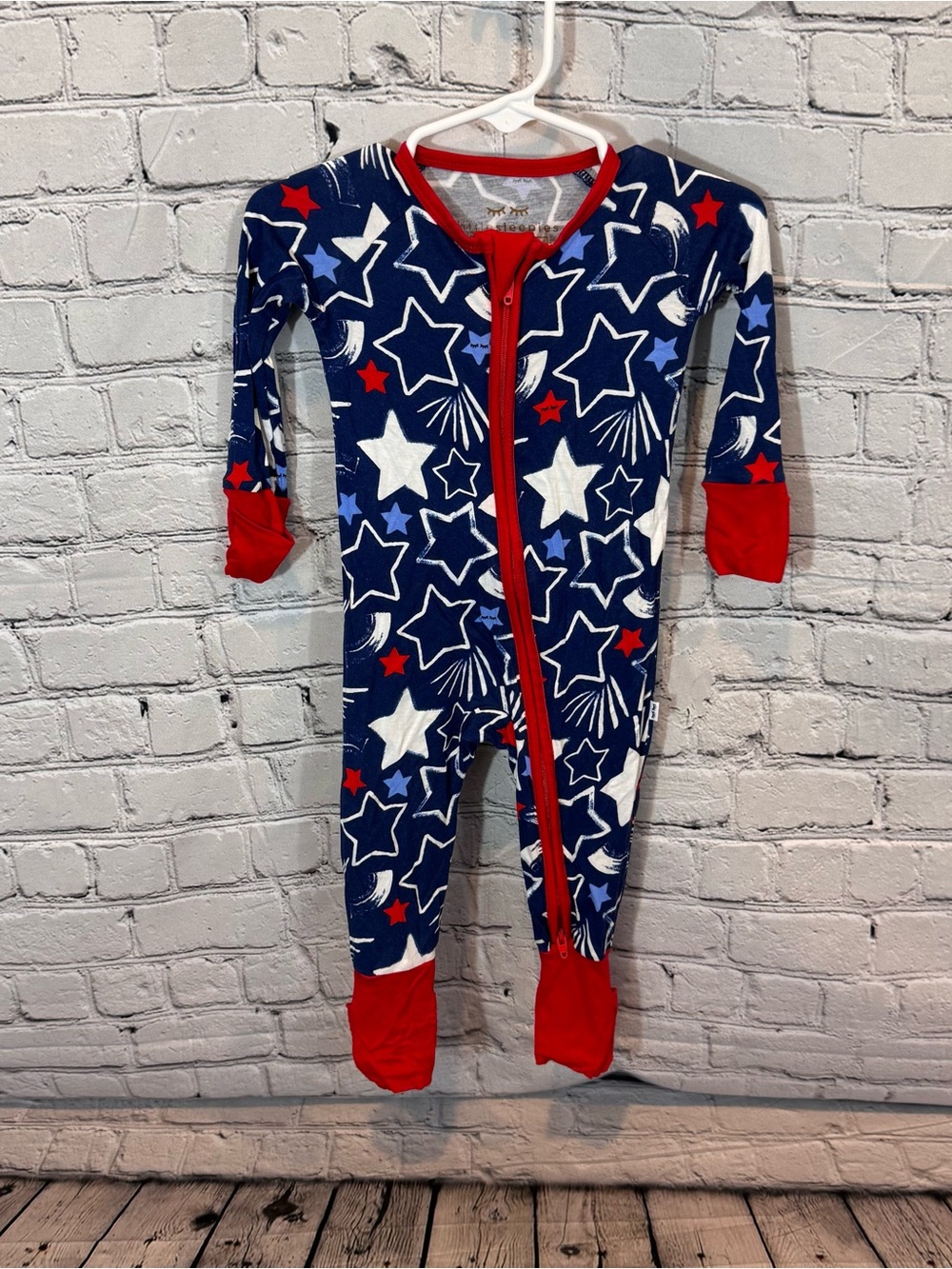Little Sleepies Star Pattern Bamboo Zippie Romper
